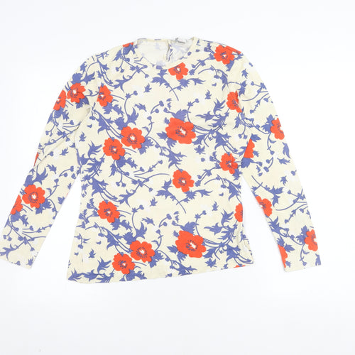 St Michael Women's Multicoloured Floral Top - Size 12