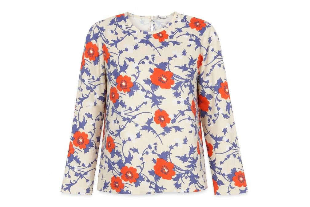 Front view of St Michael Women's Multicoloured Floral Top -, size 12
