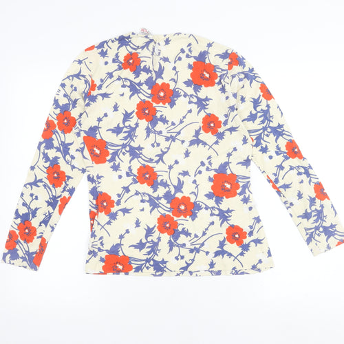 St Michael Women's Multicoloured Floral Top - Size 12