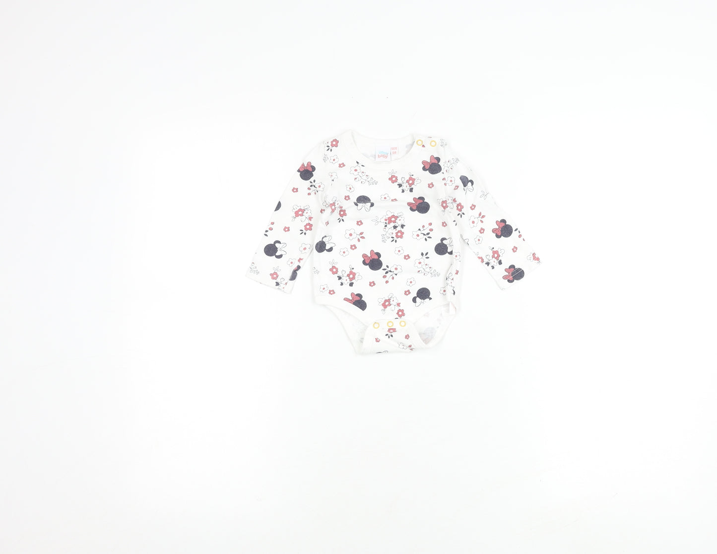 Disney Minnie Mouse Floral White Babygrow, 6-9 Months