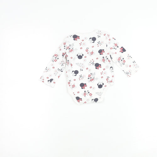 Disney Minnie Mouse Floral White Babygrow, 6-9 Months