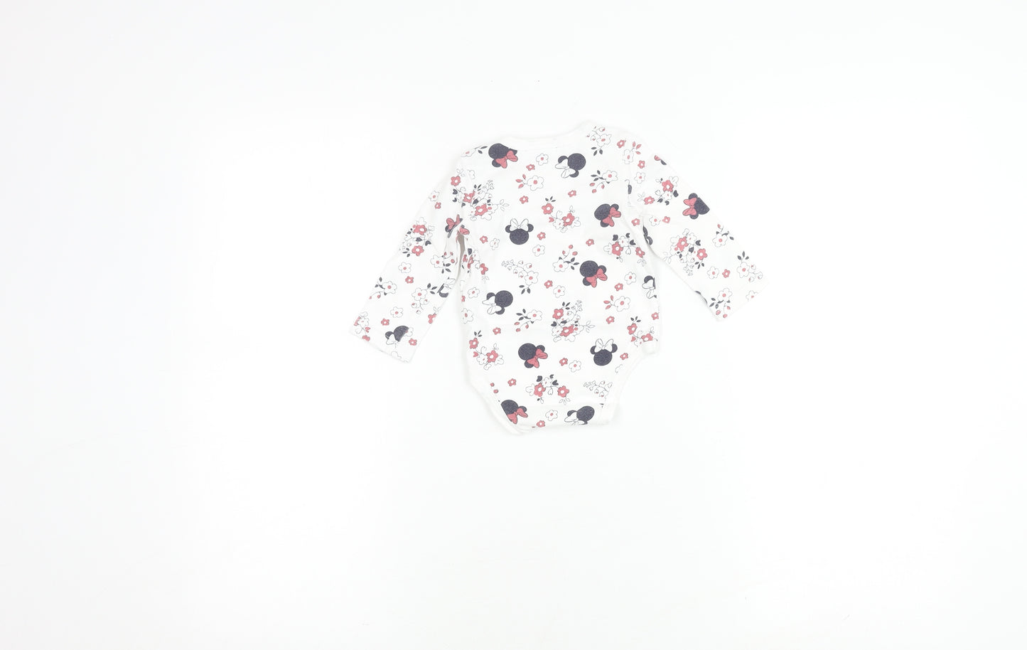 Disney Minnie Mouse Floral White Babygrow, 6-9 Months