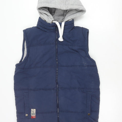 Lazy Jacks Men's Blue Hooded Puffer Jacket M