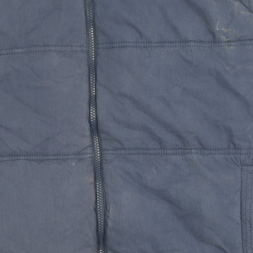 Lazy Jacks Men's Blue Hooded Puffer Jacket M