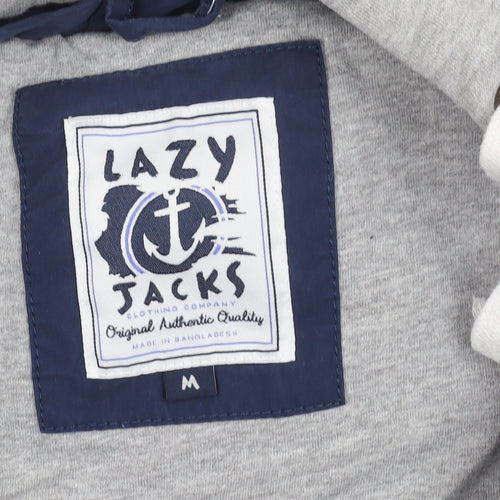 Lazy Jacks Men's Blue Hooded Puffer Jacket M