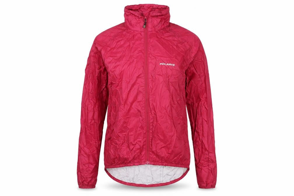 Front view of Polaris Women's Red Windbreaker Jacket, size 12