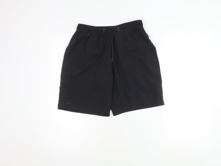 Decathlon Men's Black Athletic Running Shorts M