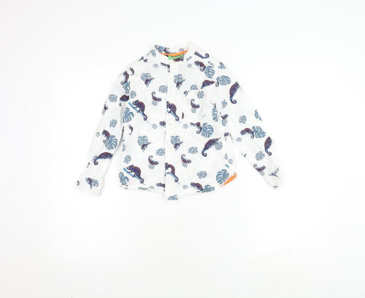 Mountain Warehouse Boys Animal Print Long Sleeve Shirt, 5-6 Years, White