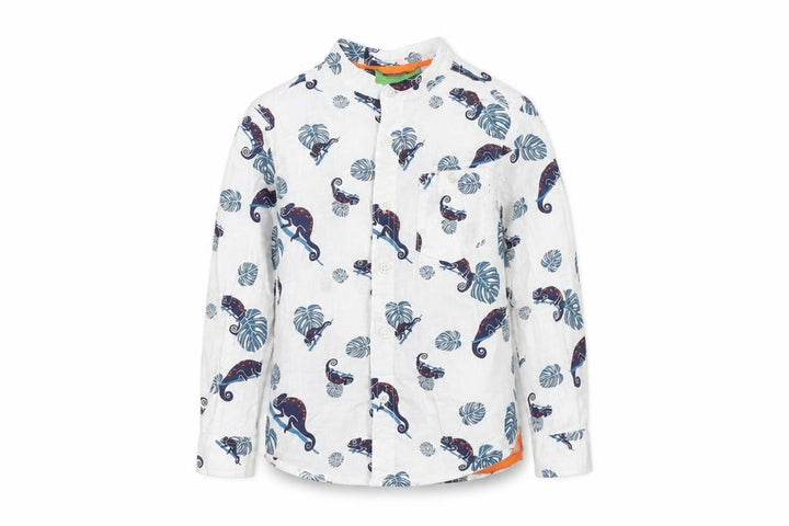 Mountain Warehouse Boys Animal Print Long Sleeve Shirt, 5-6 Years, White
