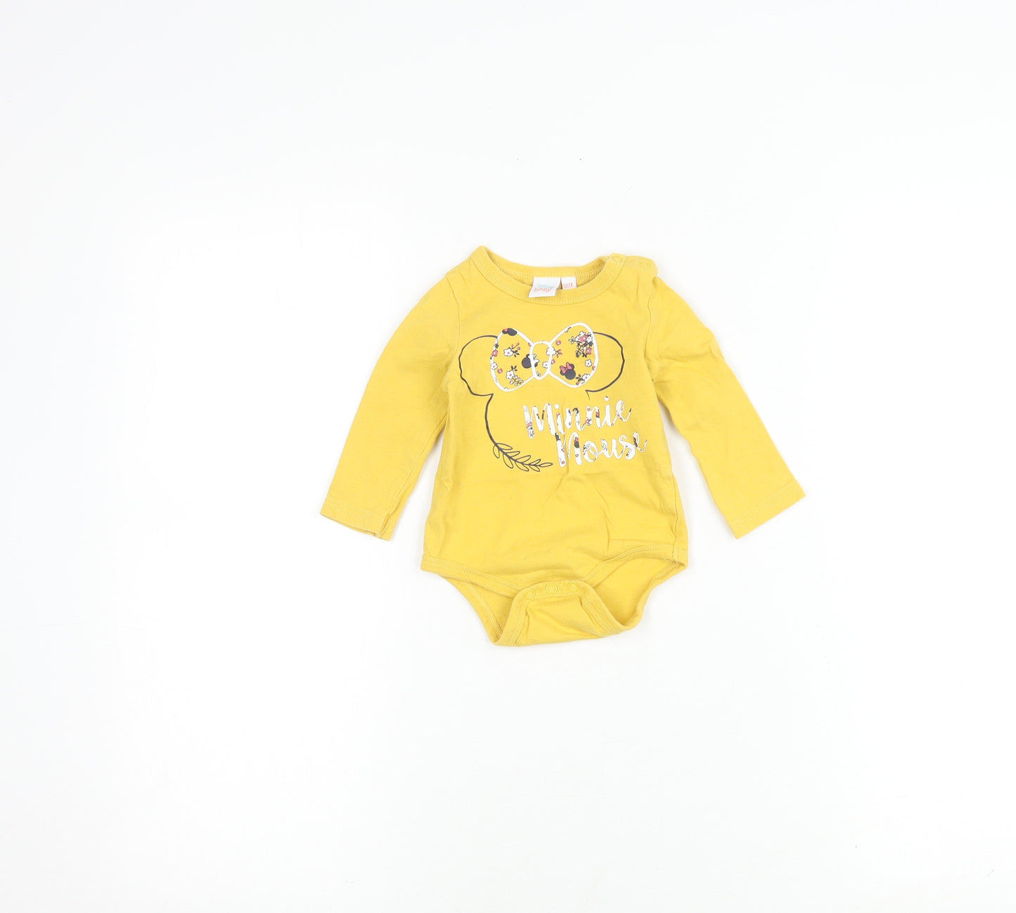 Disney Unisex Yellow Babygrow 6-9M Minnie Mouse Cartoon