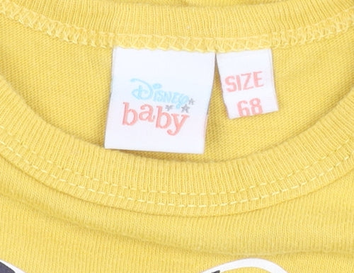 Disney Unisex Yellow Babygrow 6-9M Minnie Mouse Cartoon