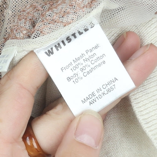Whistles Women's Ivory Sequin Pullover Jumper Size 6