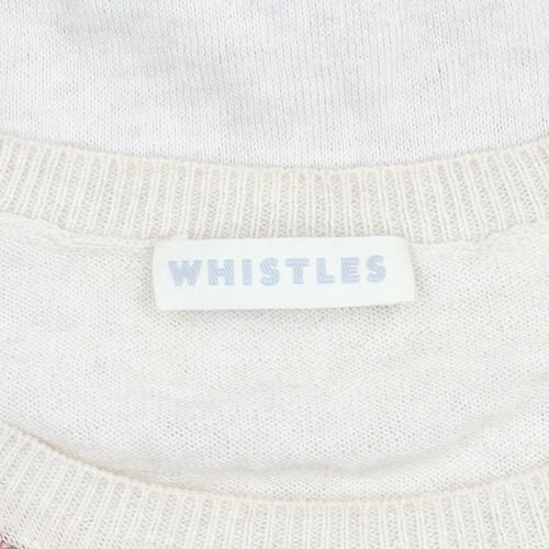 Whistles Women's Ivory Sequin Pullover Jumper Size 6
