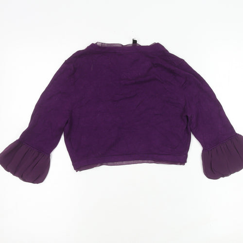 Coast Women's Purple Shrug XS Balloon Sleeve