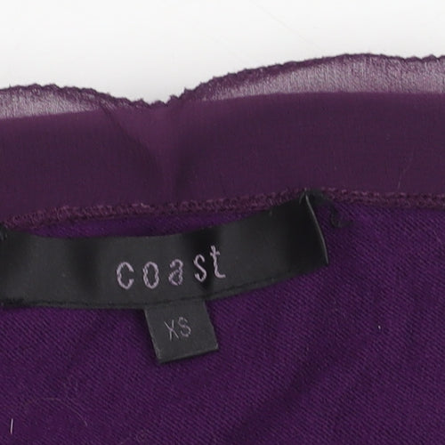 Coast Women's Purple Shrug XS Balloon Sleeve