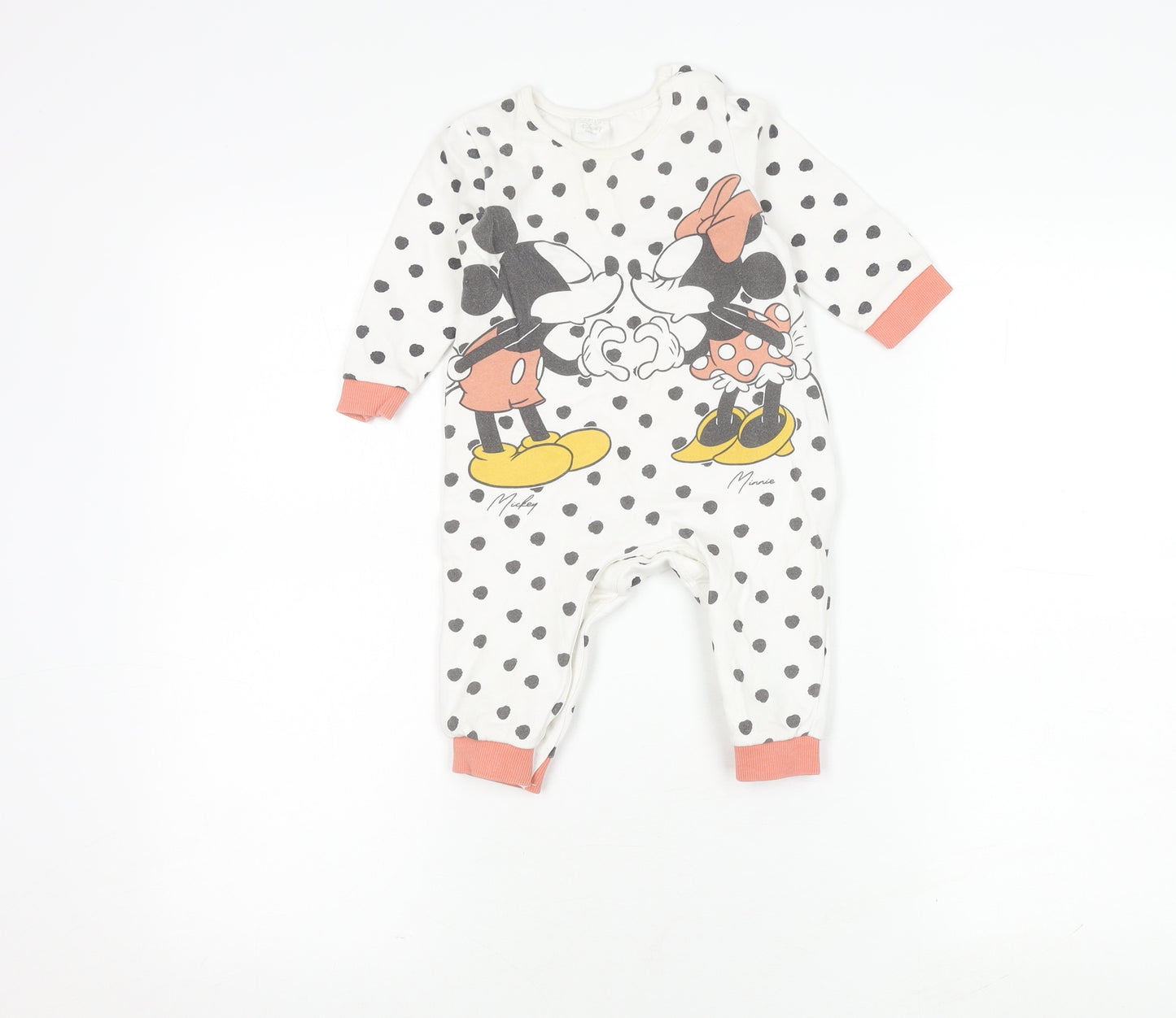 Disney Unisex Baby Polka Dot Mickey Minnie Babygrow 3-6 Months