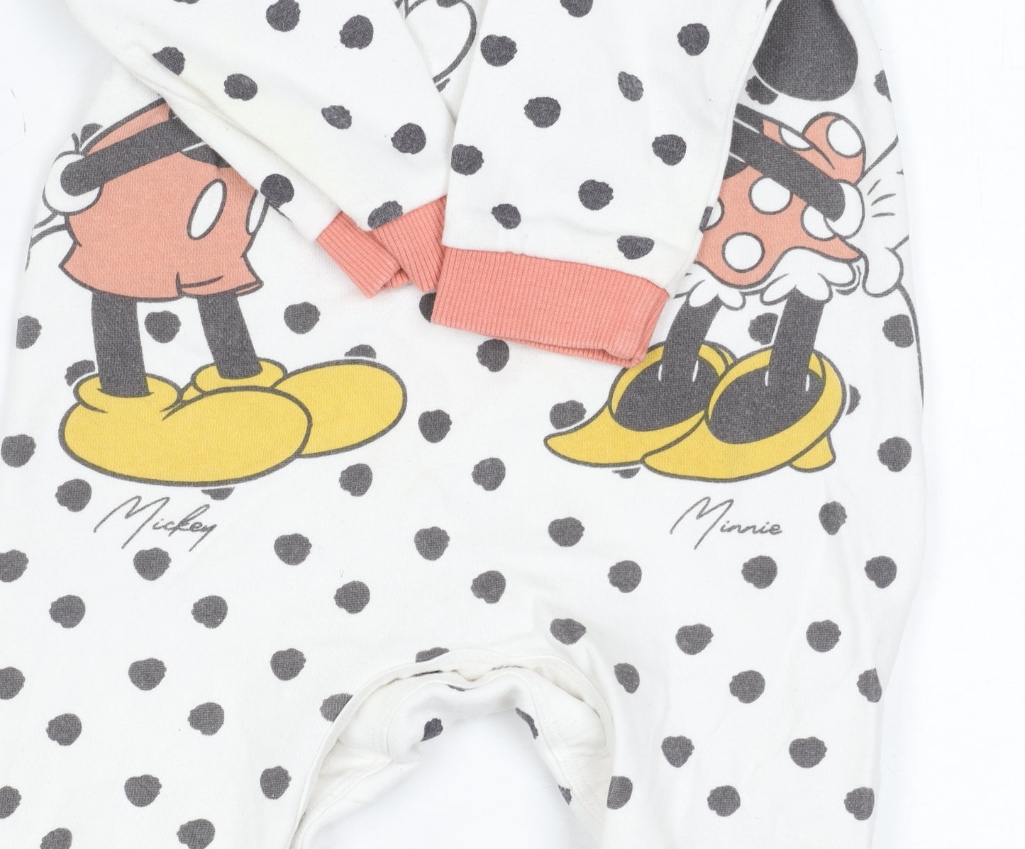 Disney Unisex Baby Polka Dot Mickey Minnie Babygrow 3-6 Months