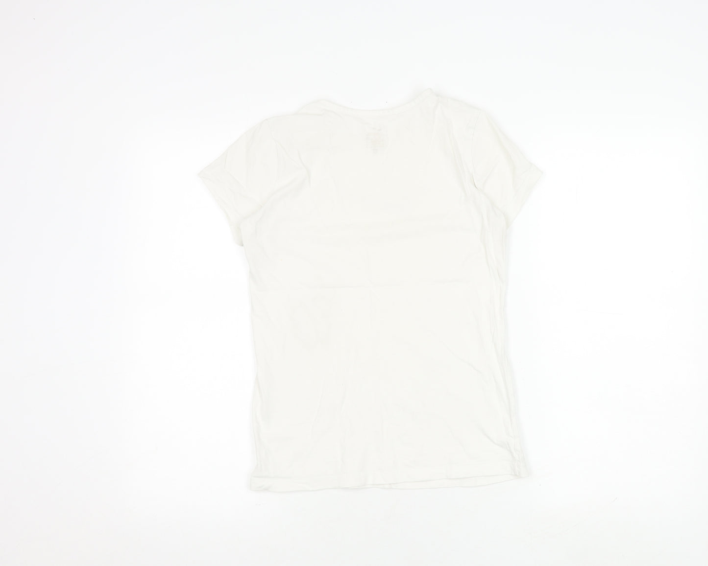 Nike Teens White Basic T-Shirt, L, Casual Summer Style