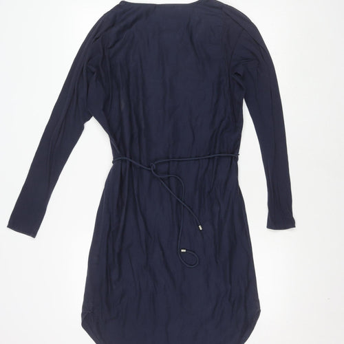 COS Blue Women's XS Jersey Dress - Long Sleeve, Belted
