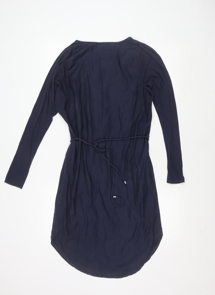 COS Blue Women's XS Jersey Dress - Long Sleeve, Belted