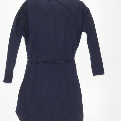 COS Blue Women's XS Jersey Dress - Long Sleeve, Belted