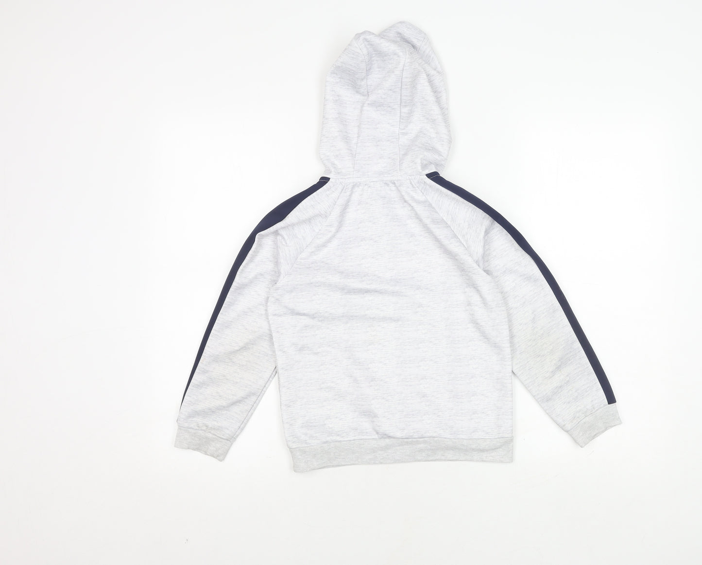 Jeff Banks Boys Grey Hoodie, Size 7-8 Years, Zip, Logo Accent
