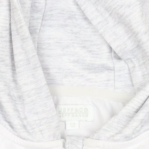 Jeff Banks Boys Grey Hoodie, Size 7-8 Years, Zip, Logo Accent