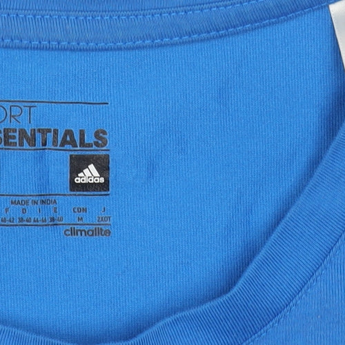 Adidas Men's M Blue Crew Neck Short Sleeve T-Shirt