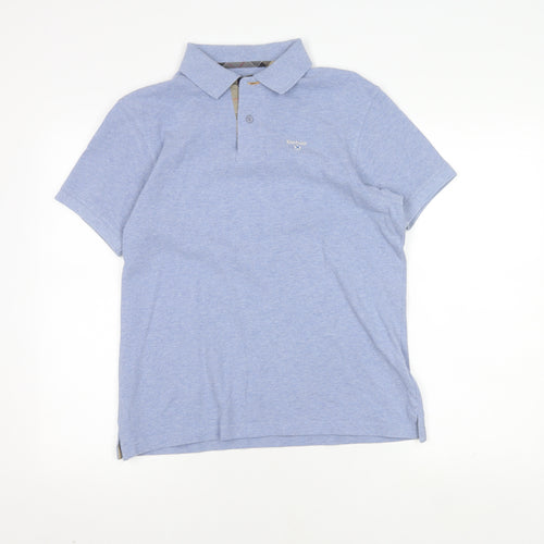 Barbour Men's Blue Polo Shirt M Size Cotton