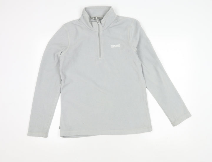 Regatta Women's Grey Full Zip Fleece Sweatshirt Size 10