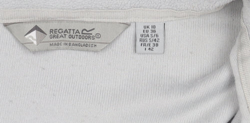 Regatta Women's Grey Full Zip Fleece Sweatshirt Size 10
