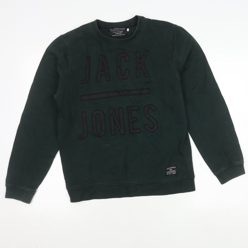 Jack & Jones Men's Green Pullover Sweatshirt S