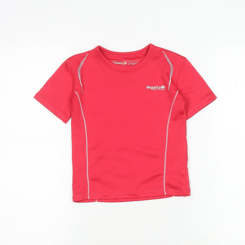 Regatta Girls Red T-Shirt 3-4 Years Lightweight Activewear