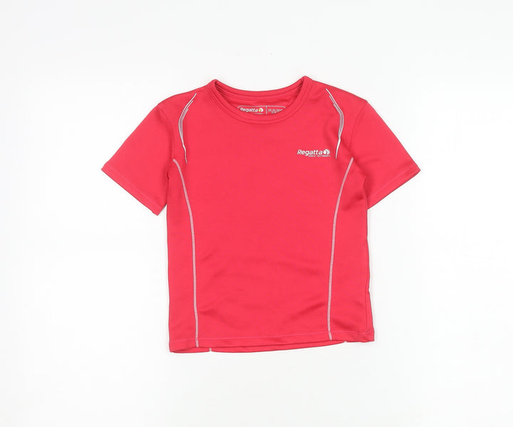 Regatta Girls Red T-Shirt 3-4 Years Lightweight Activewear