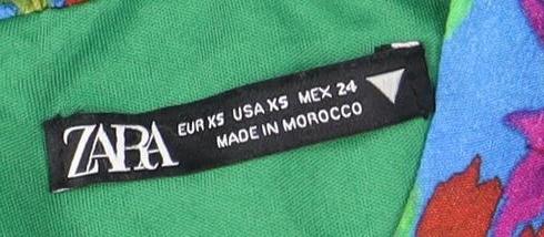 Zara Women's Multicoloured Floral Bodycon Dress, Size 6