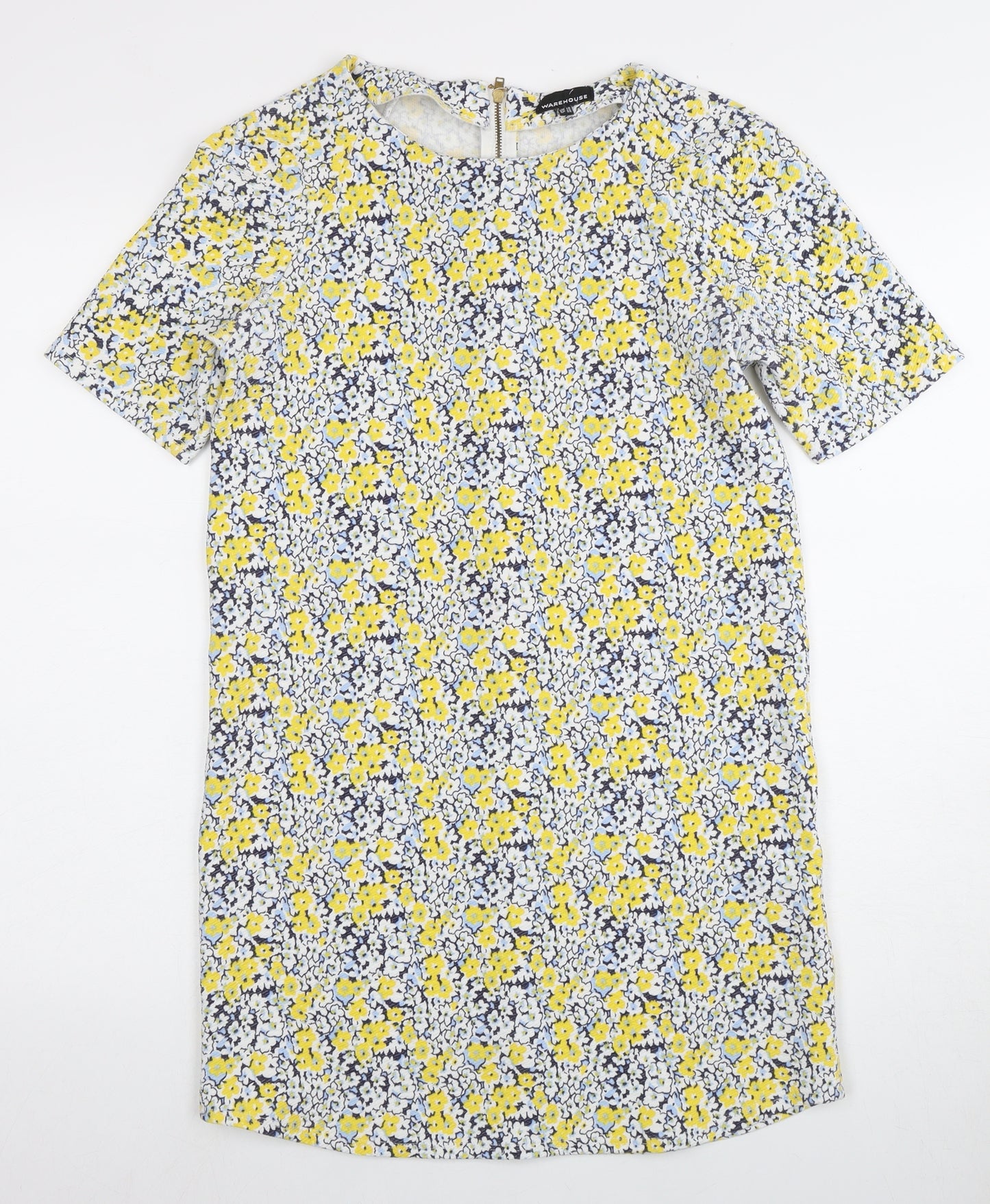 Warehouse Women's Floral Shift Dress Size 10 - Multicoloured