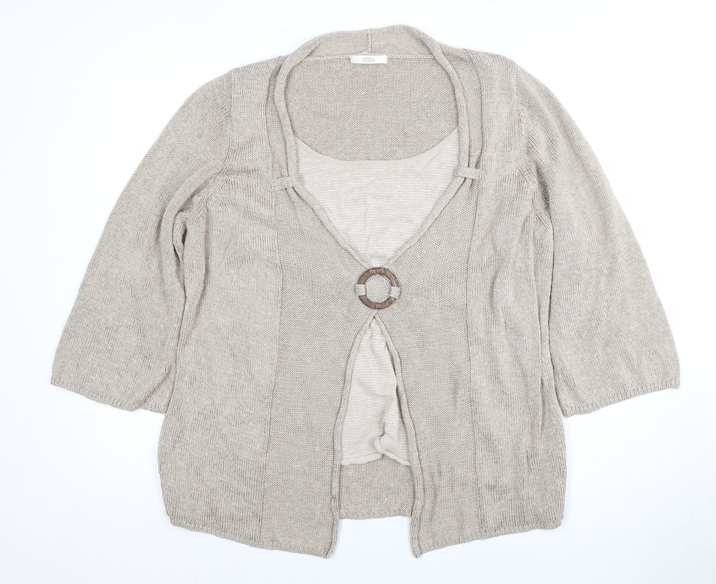 Marks and Spencer Women's Beige Cardigan UK 24