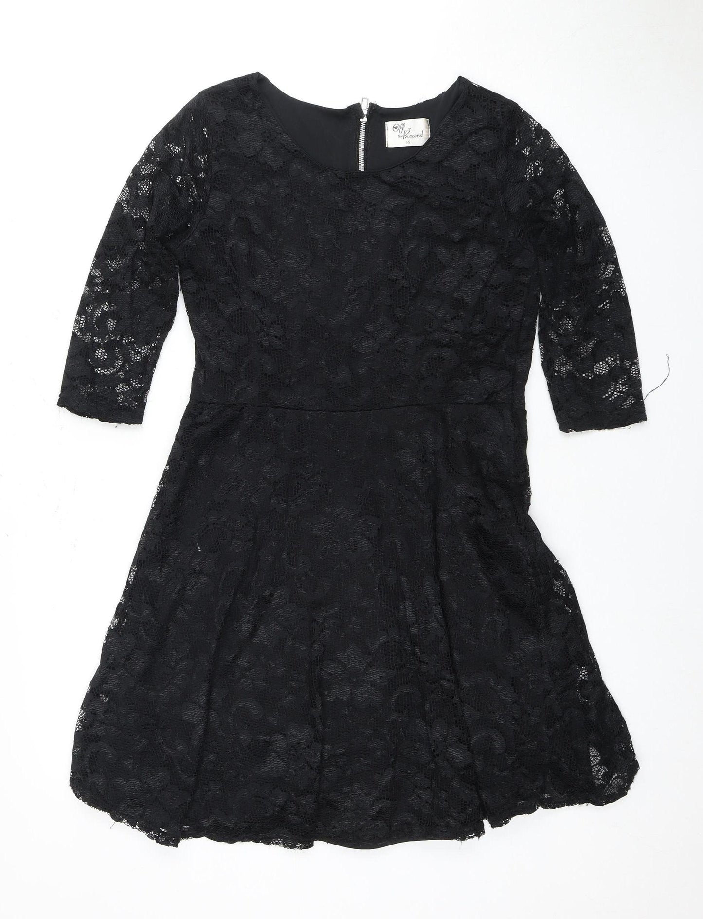 The Record Women's Black Fit & Flare Party Dress Size 14