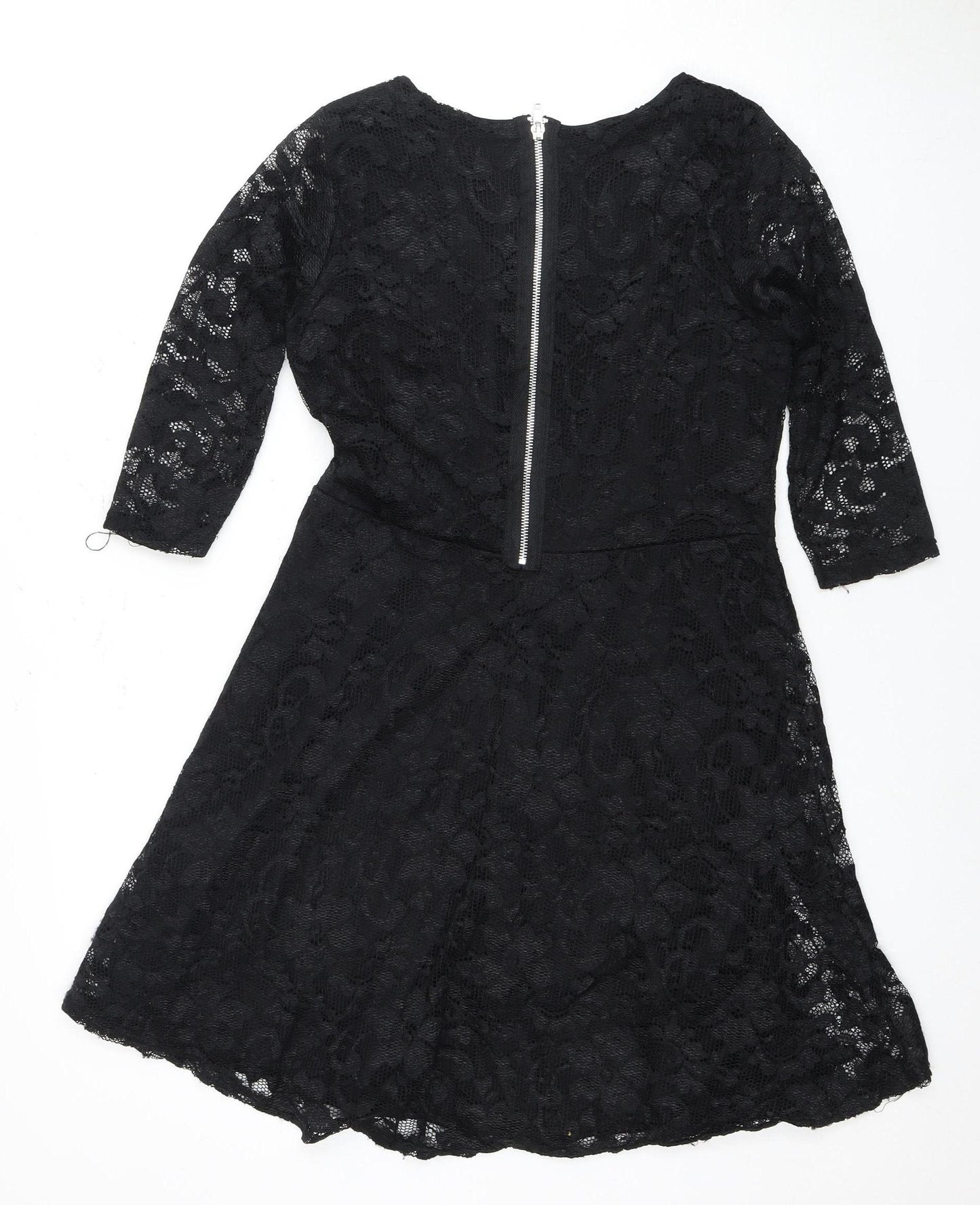 The Record Women's Black Fit & Flare Party Dress Size 14