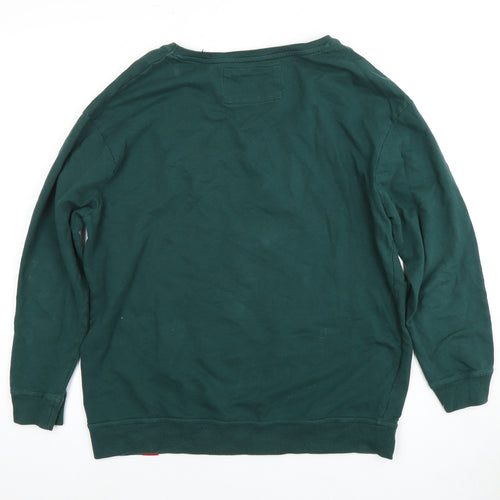 Disney Women's Green Minnie Mouse Sequin Sweatshirt Size 12
