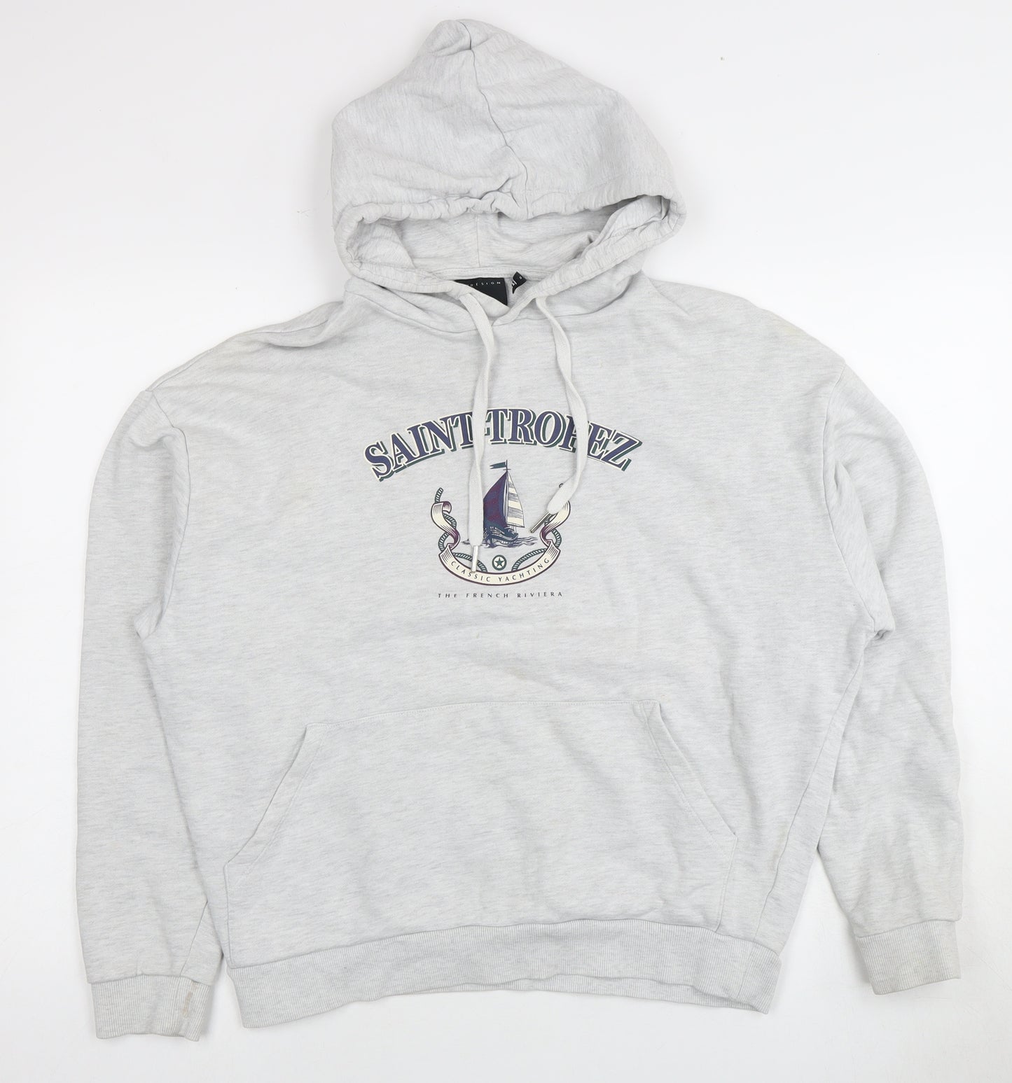 ASOS Men's Grey Nautical Hoodie, Size S, Pullover