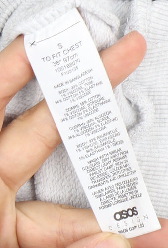 ASOS Men's Grey Nautical Hoodie, Size S, Pullover