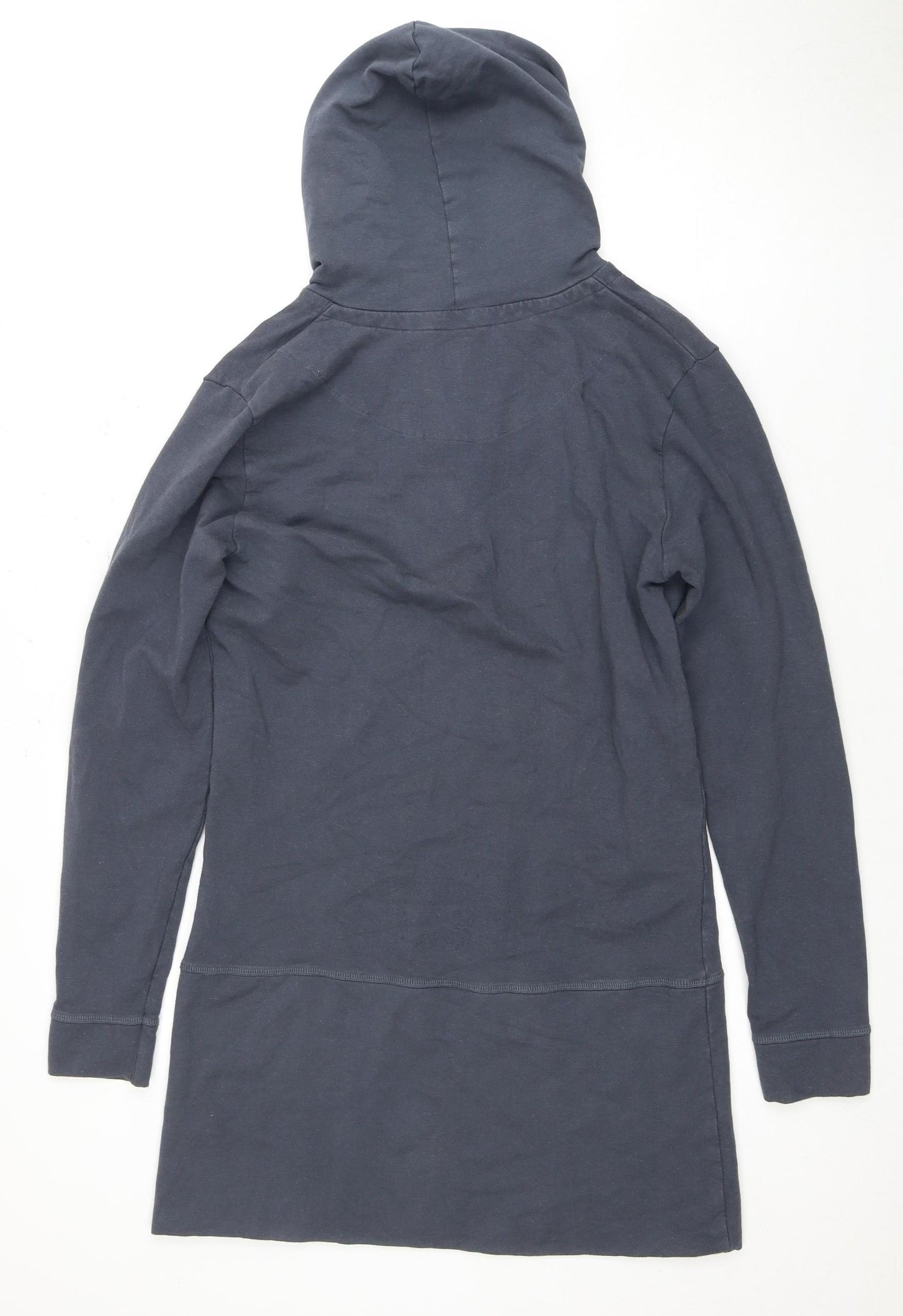 BAM Unisex Blue Henley Hoodie with Buttons - Size 16