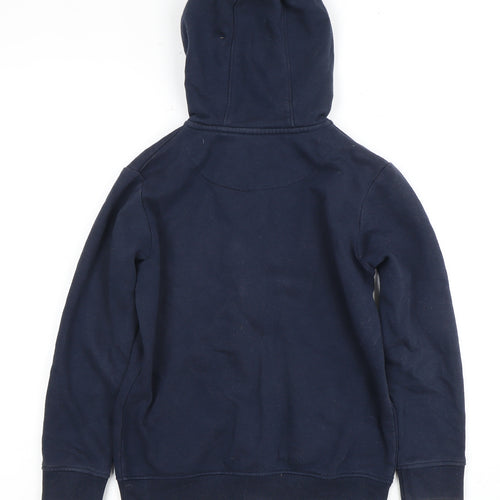 Farah Boys Full Zip Blue Hoodie, Size 8-9 Y, Hooded, Pockets