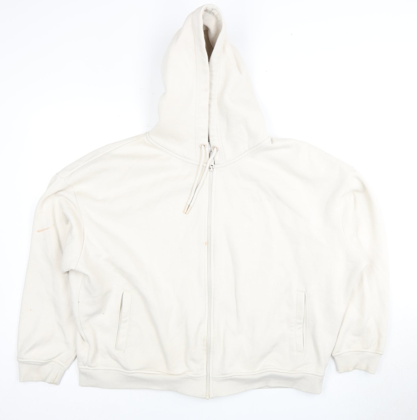 USAPRO Women's Beige XL Zip Hoodie