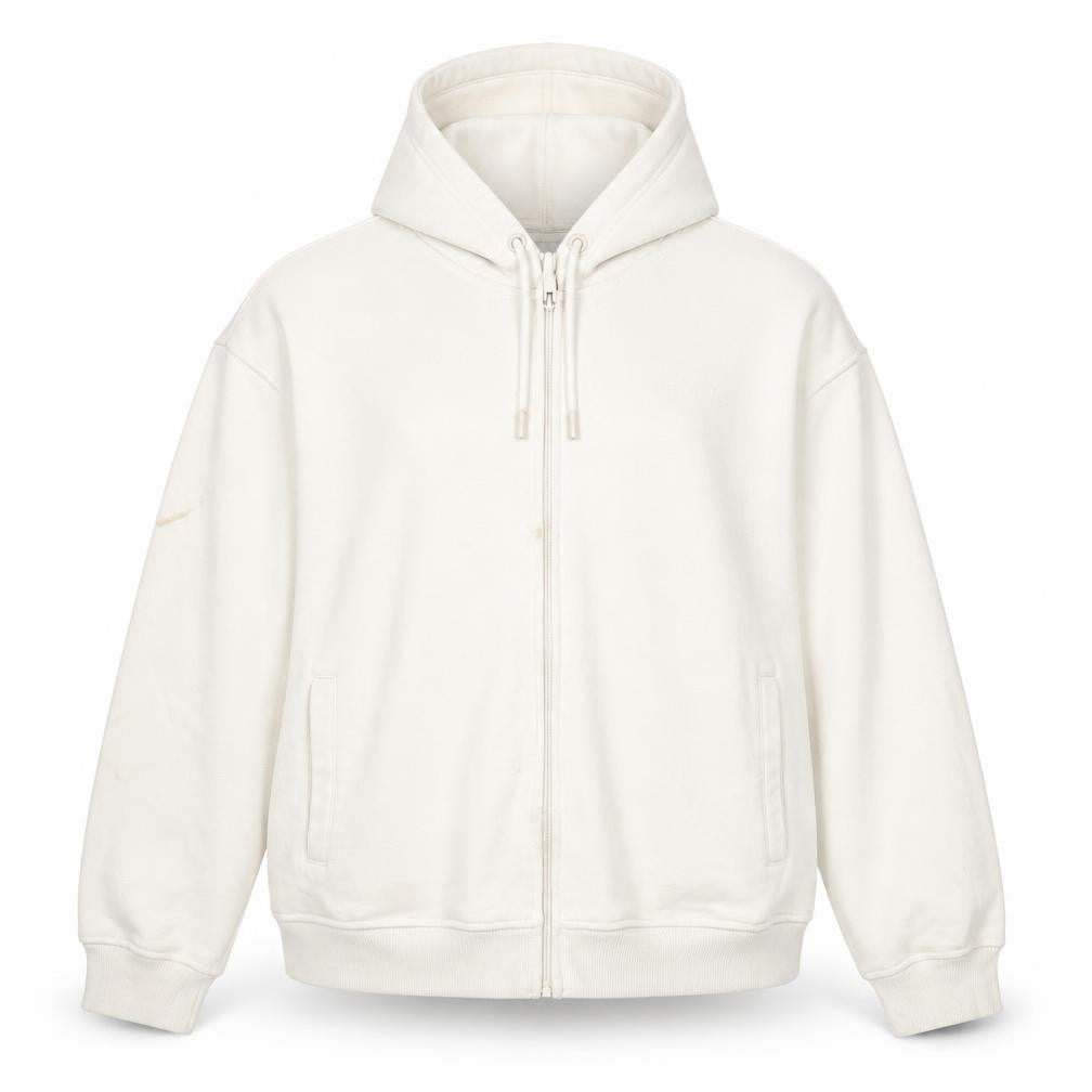 Front view of USAPRO Women's Beige XL Zip Hoodie