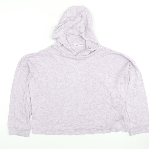 Marks and Spencer Girls Purple Pullover Hoodie 10-11 Years