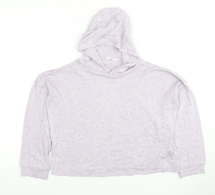 Marks and Spencer Girls Purple Pullover Hoodie 10-11 Years