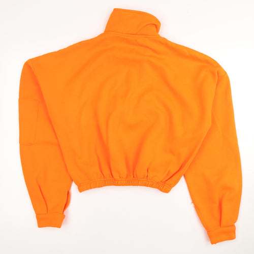 Boohoo Women's Orange Pullover Hoodie Size L