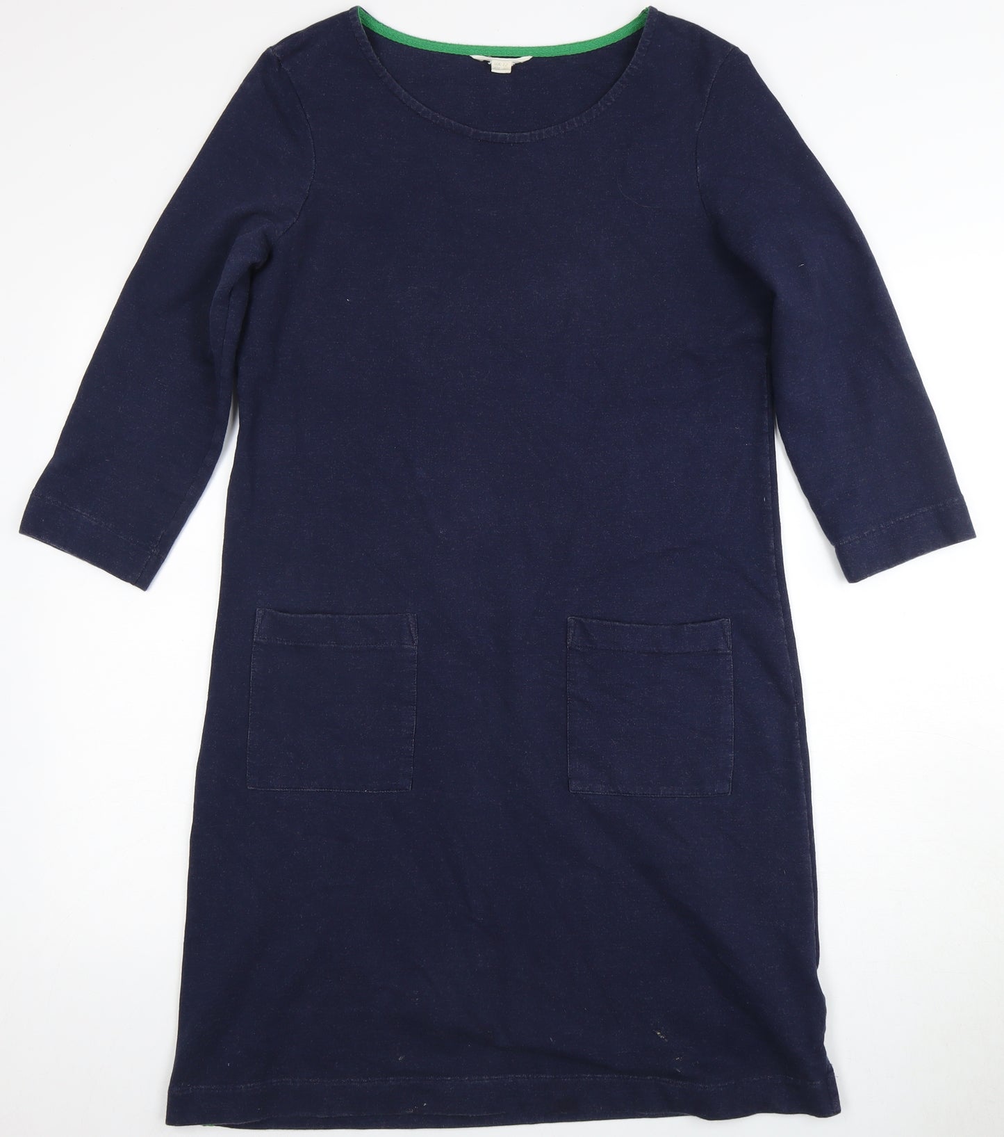 White Stuff Women's Blue Shift Knee Length Dress Size 12